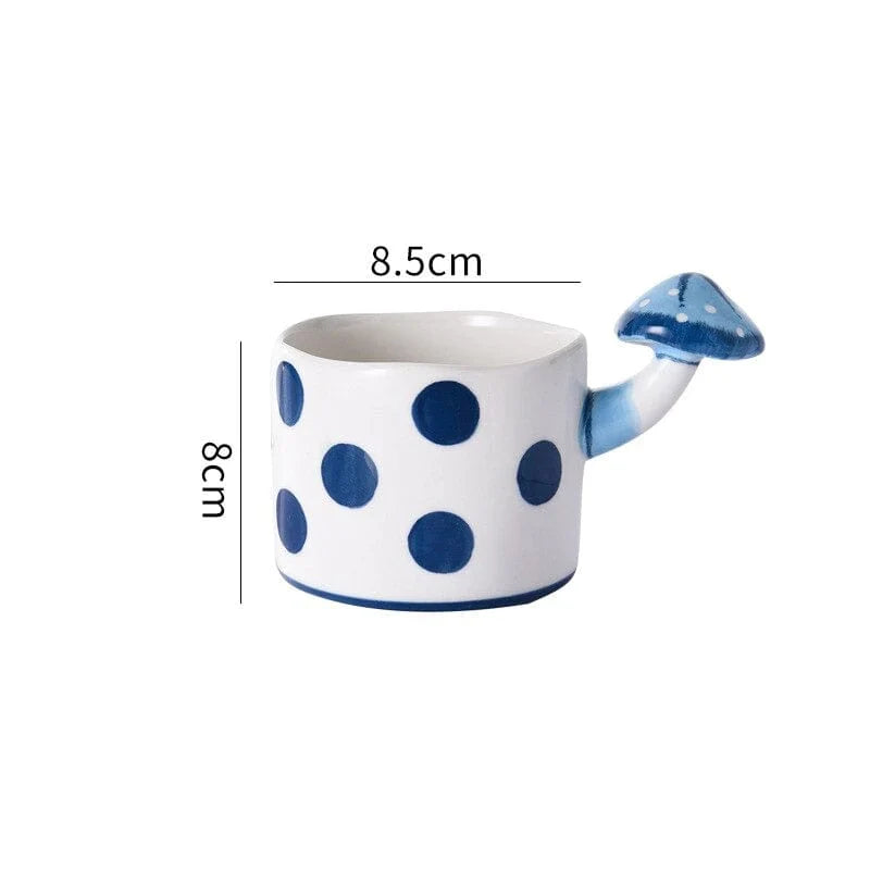 Blue Mushroom Tableware (Mug, Plate, Bowl,Teapot)