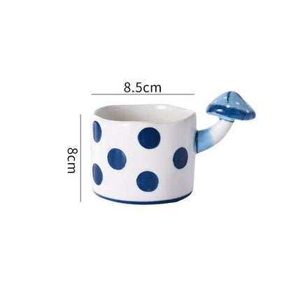 Blue Mushroom Tableware (Mug, Plate, Bowl,Teapot)