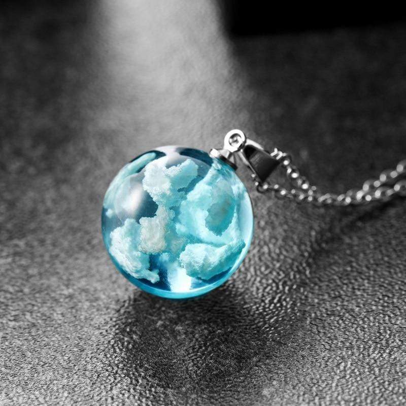 Collier pendentif ciel bleu