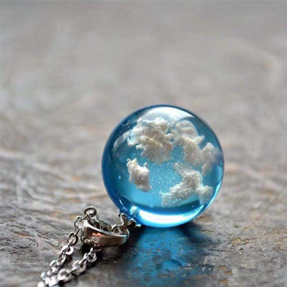 Collier pendentif ciel bleu