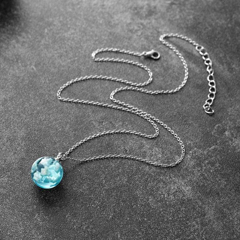 Collier pendentif ciel bleu