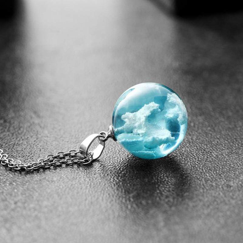 Collana con ciondolo cielo blu