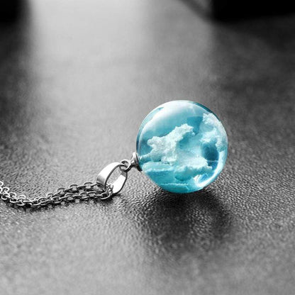 Collier pendentif ciel bleu