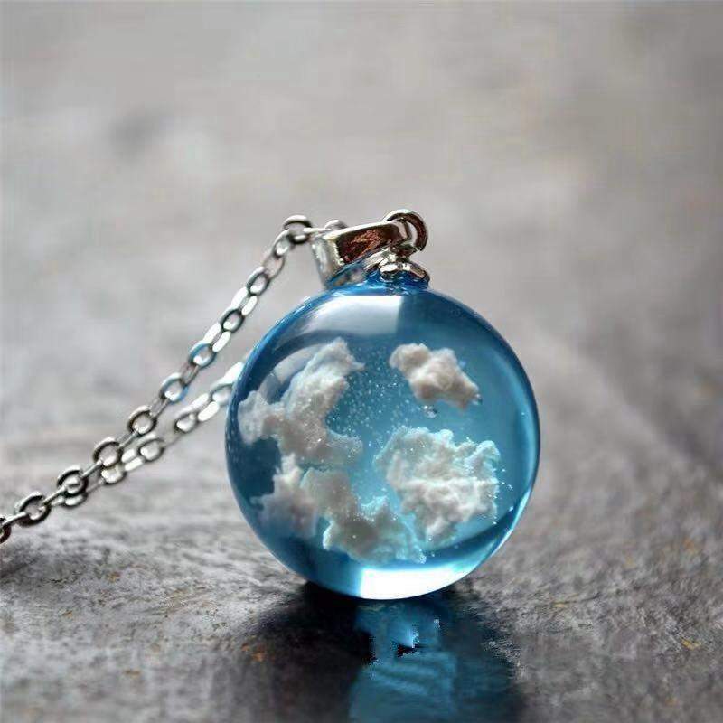 Collier pendentif ciel bleu