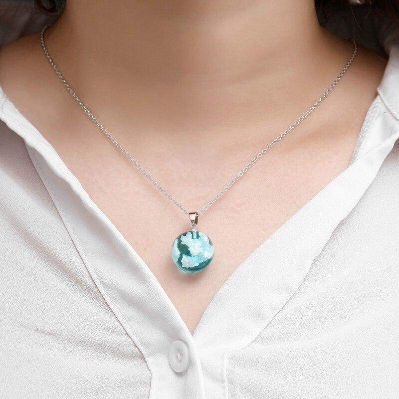 Collier pendentif ciel bleu