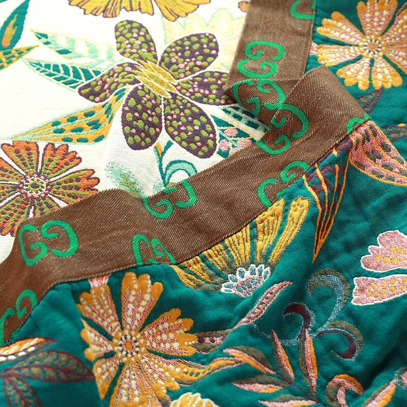 Bohemia Floral Garden Throw Blanket