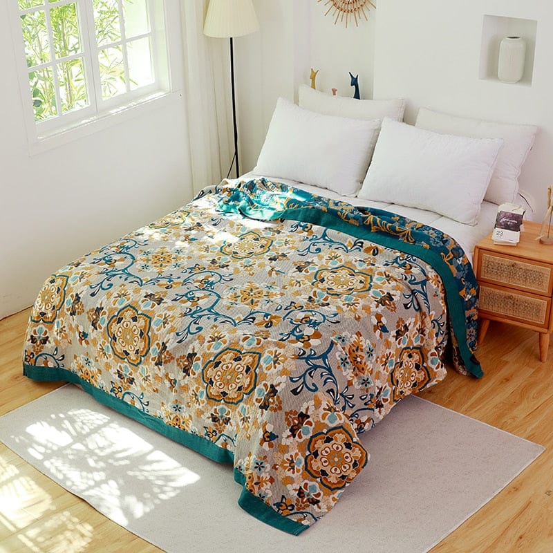 Bohemia Floral Garden Throw Blanket