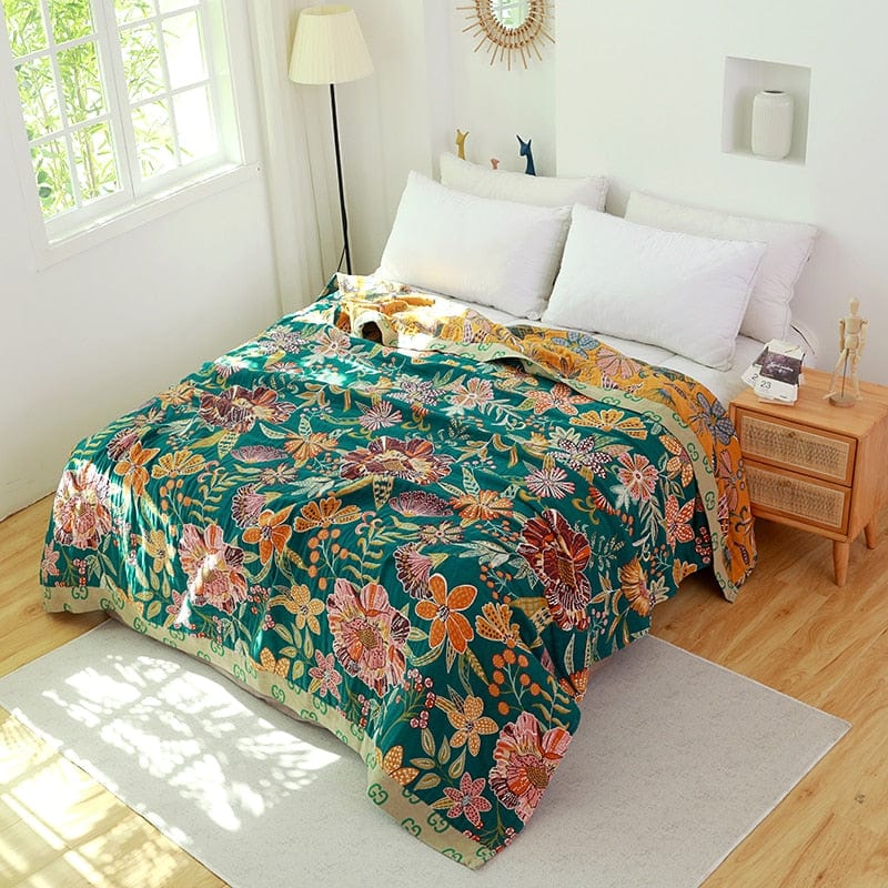 Bohemia Floral Garden Throw Blanket