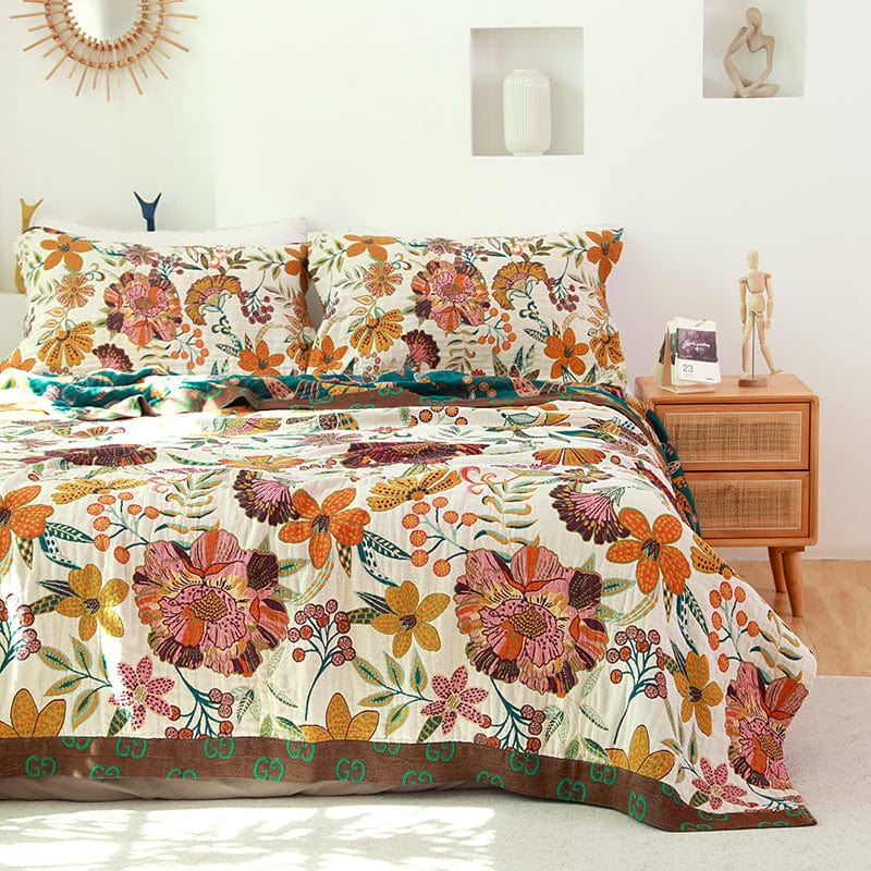 Bohemia Floral Garden Throw Blanket