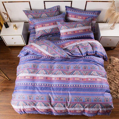 Conjunto de cama lilás boêmio