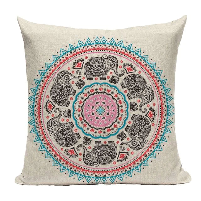 Bohemian Mandala Cushion Cover