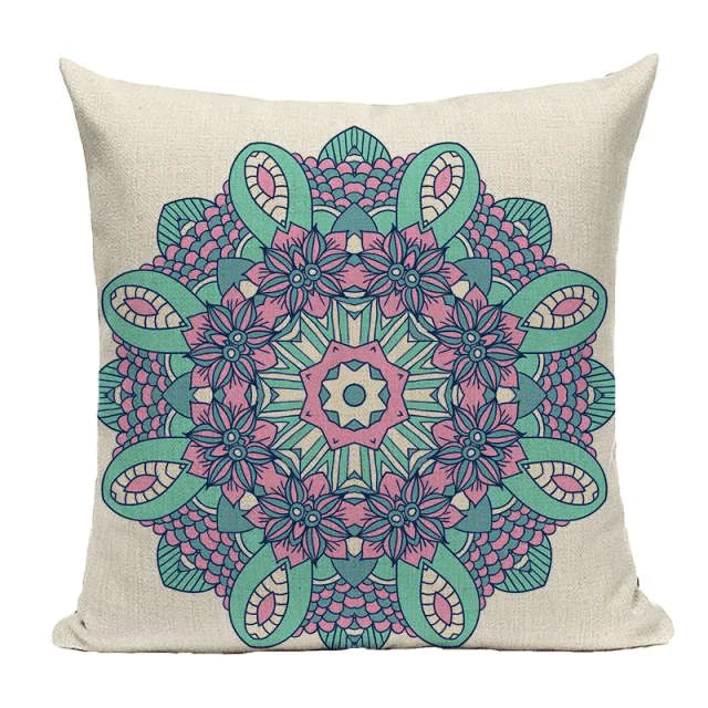 Housse de coussin Mandala Bohème