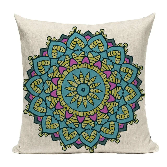 Housse de coussin Mandala Bohème