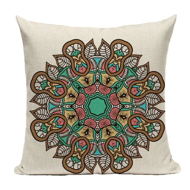 Bohemian Mandala Cushion Cover