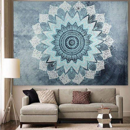 Bohemian Peacock Mandala Tapestry