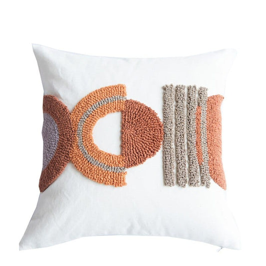 Housse de coussin lune touffetée géométrique Boho