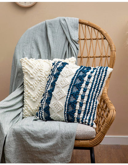 Housse de coussin à nœud fait main Boho