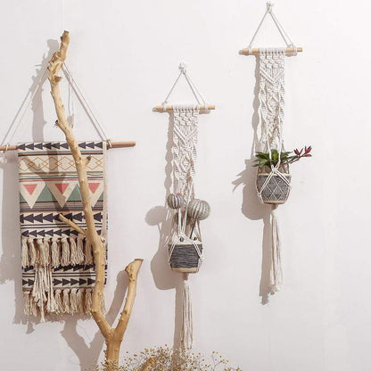 Macramé De Tapiz De Plantas Boho