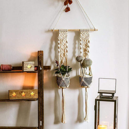 Macramé de tapisserie végétale Boho