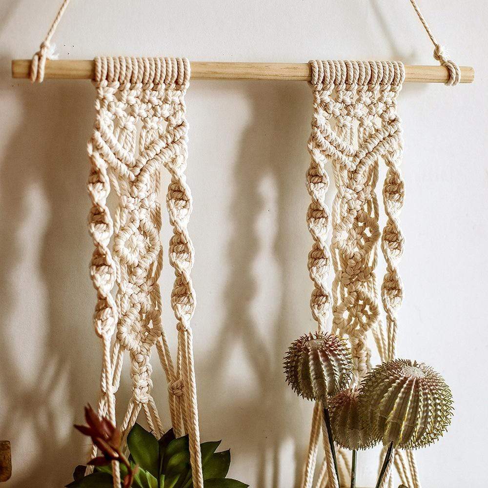 Macramê de tapeçaria de plantas Boho