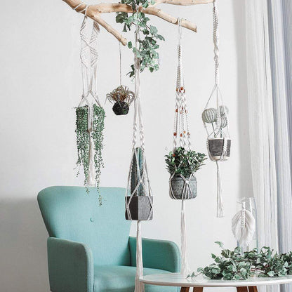 Macramé De Tapiz De Plantas Boho