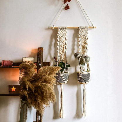 Macramé de tapisserie végétale Boho