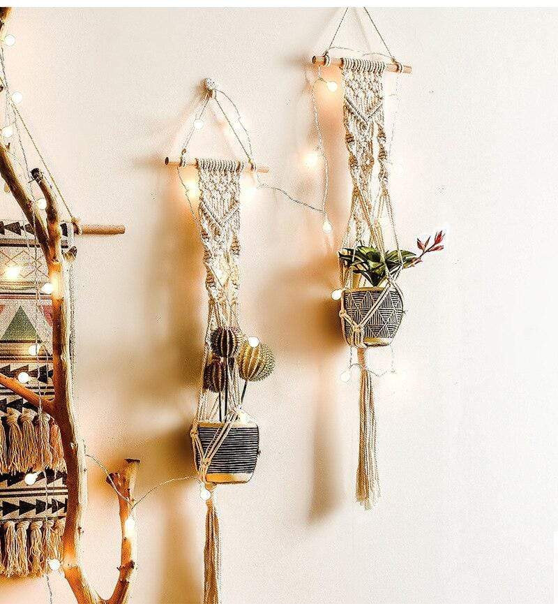 Boho Plant Tapestry Macrame