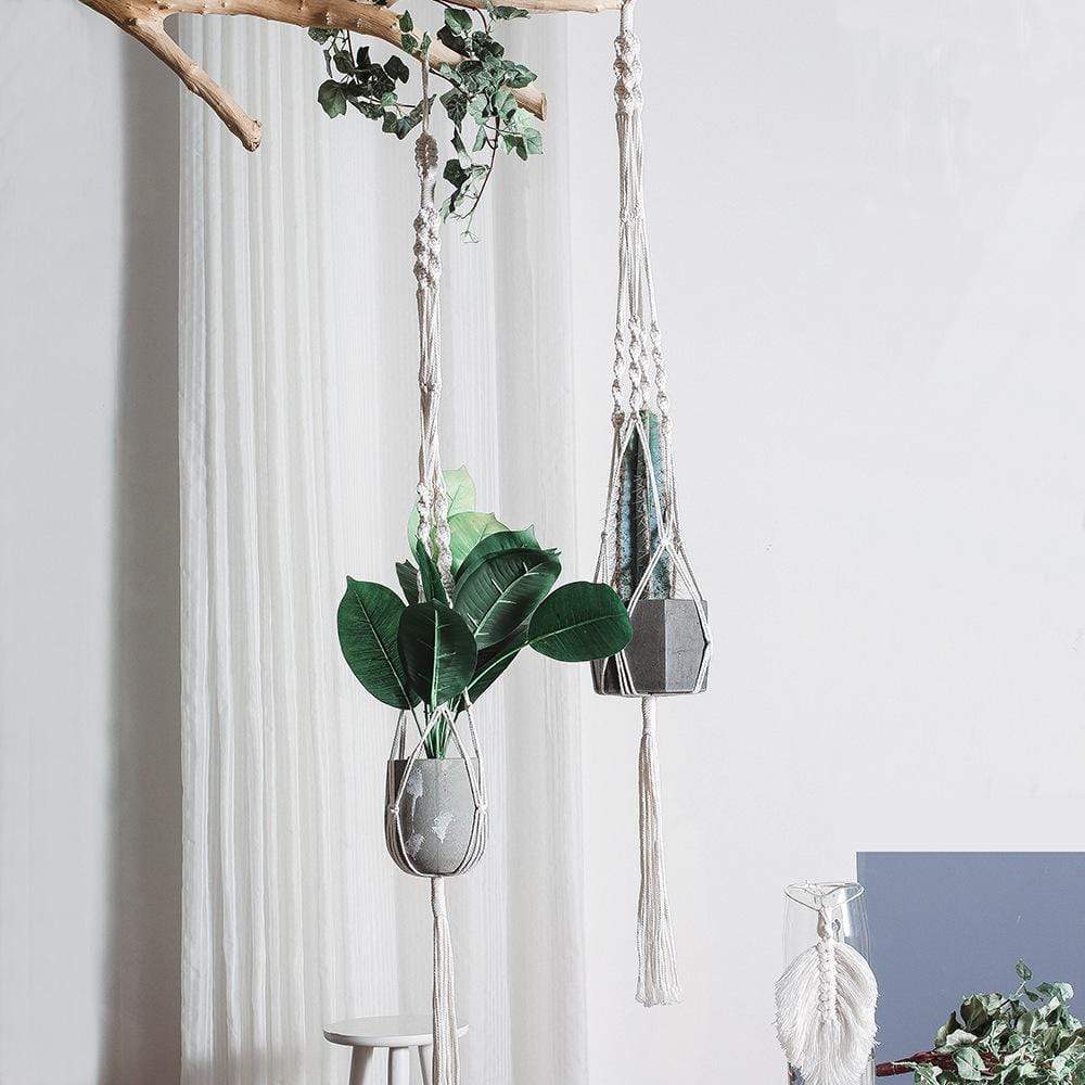 Macramé De Tapiz De Plantas Boho