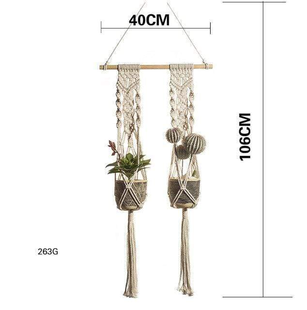 Boho Plant Tapestry Macrame