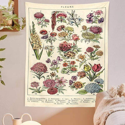 Botanical Chart Tapestry