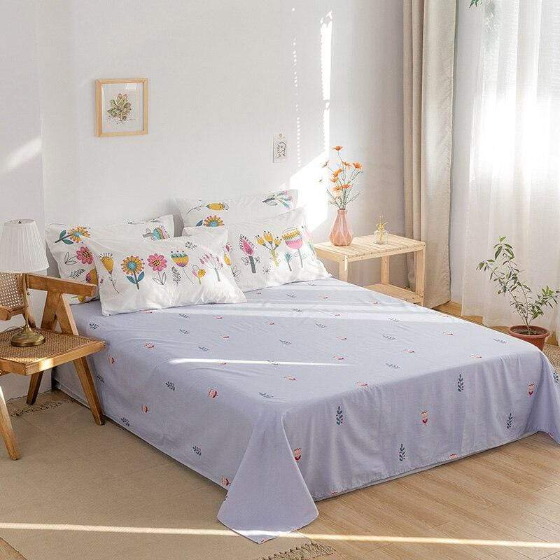 Conjunto de cama de flores botânicas