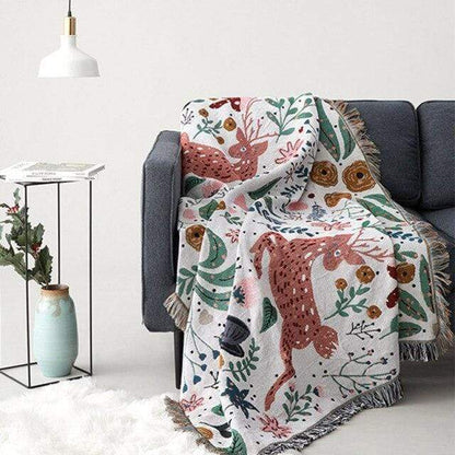 Botanical Forest Throw Blanket