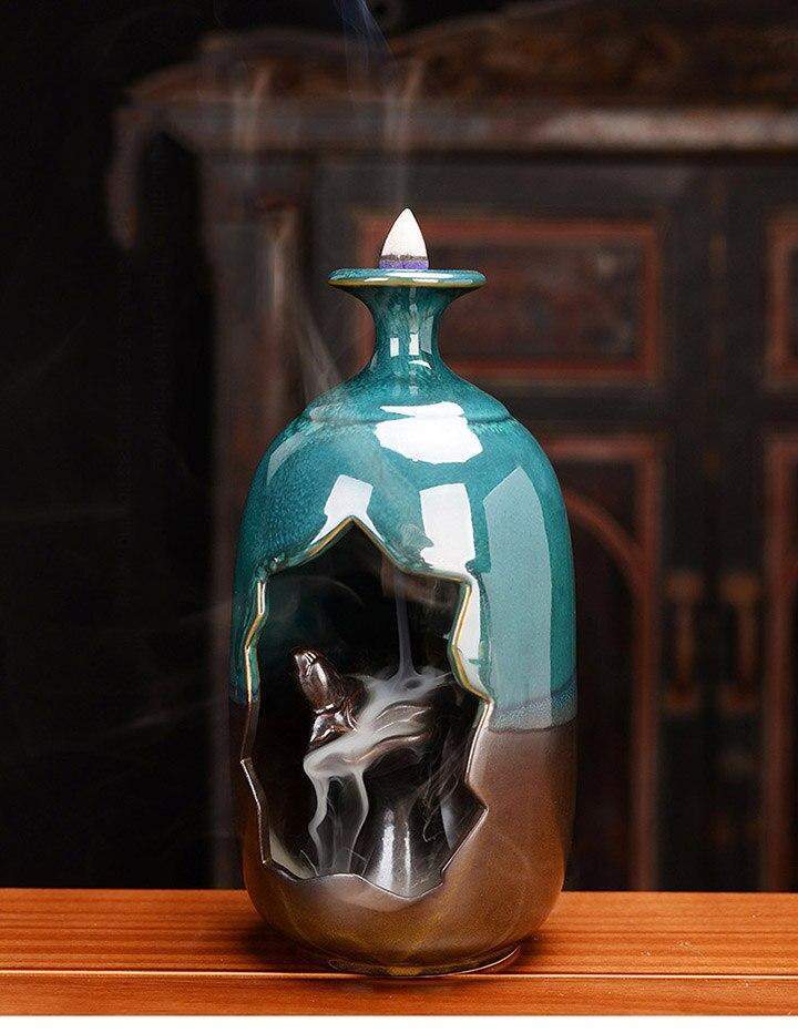 Bruciatore di incenso in ceramica per bottiglie