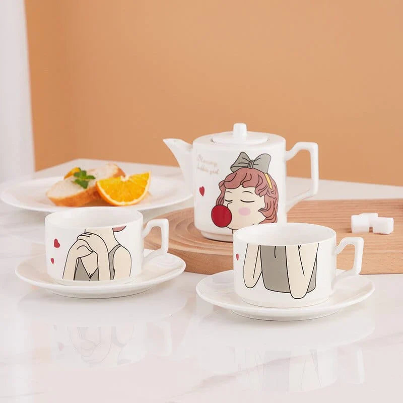 Bubble Girl Teapots Set