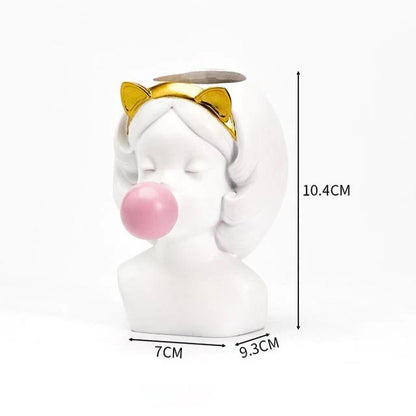 Bubblegum Girl Flower Vase