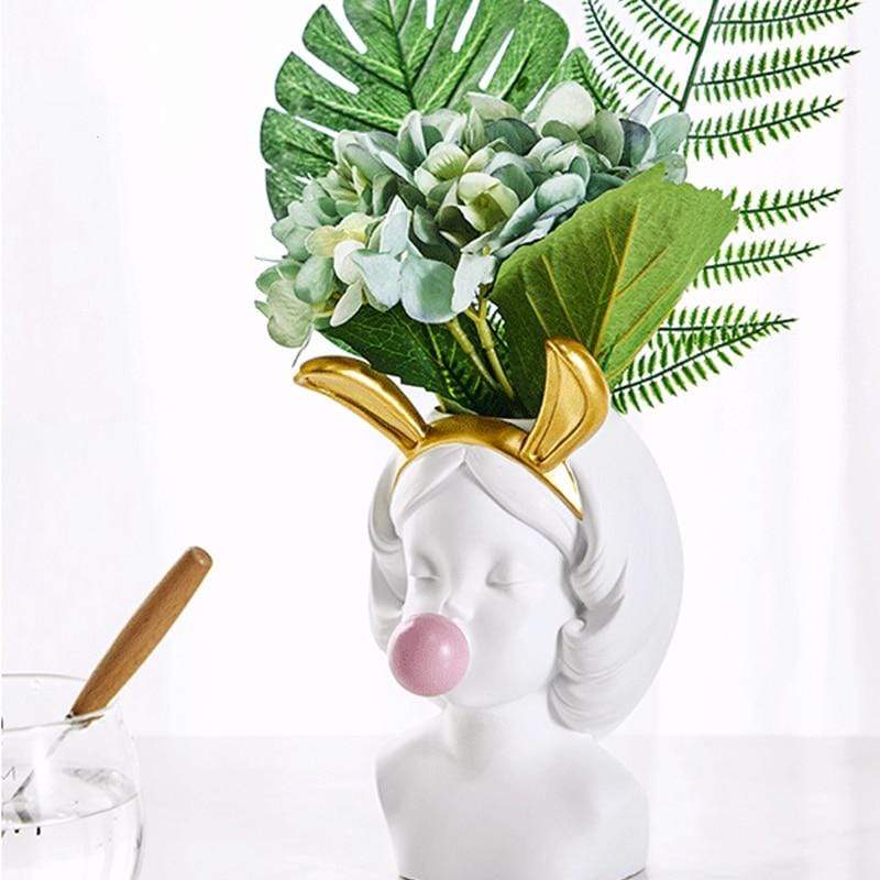 Bubblegum-Mädchen-Blumenvase