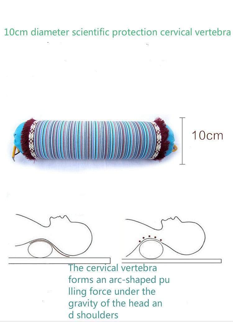 Almofada de rolo de trigo sarraceno para pescoço e costas