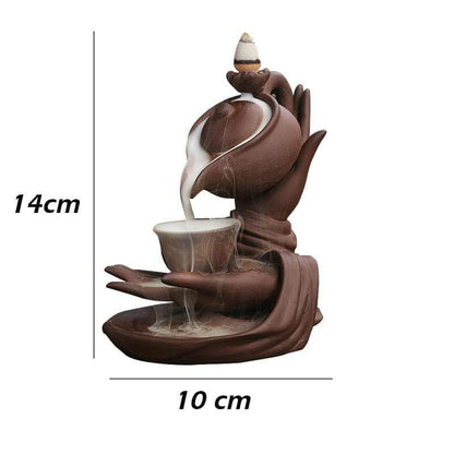 Buddha Hands & Tea Pot Incense Burner