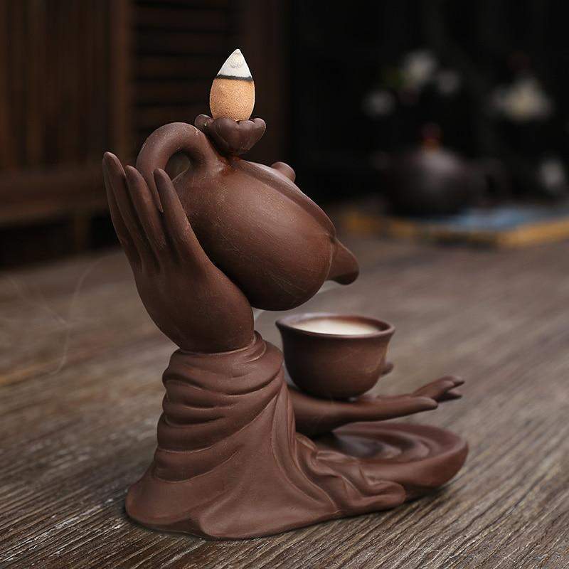 Buddha Hands & Tea Pot Incense Burner