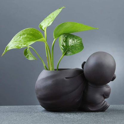 Buddha Monk Flower Pot