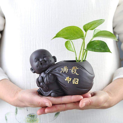 Buddha Monk Flower Pot