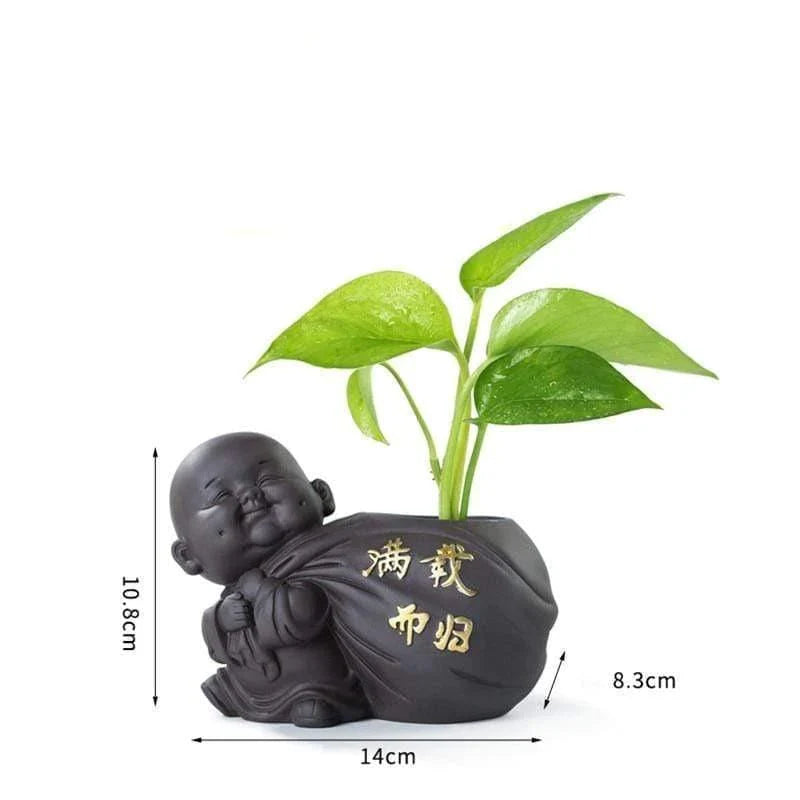 Buddha Monk Flower Pot