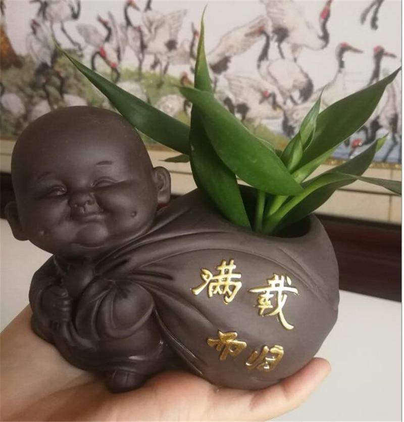 Buddha Monk Flower Pot