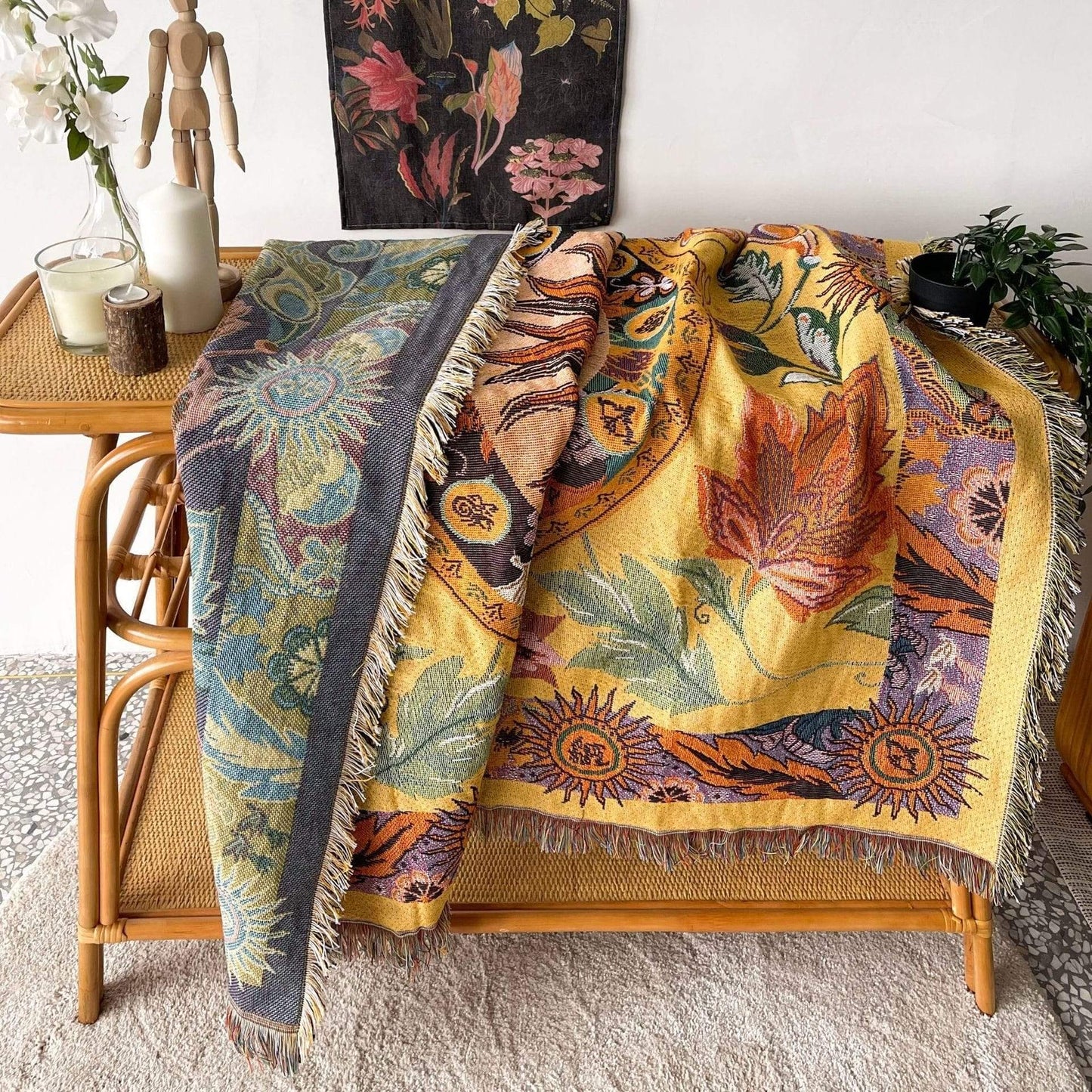 Burning Sun Throw Blanket