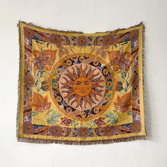 Burning Sun Throw Blanket