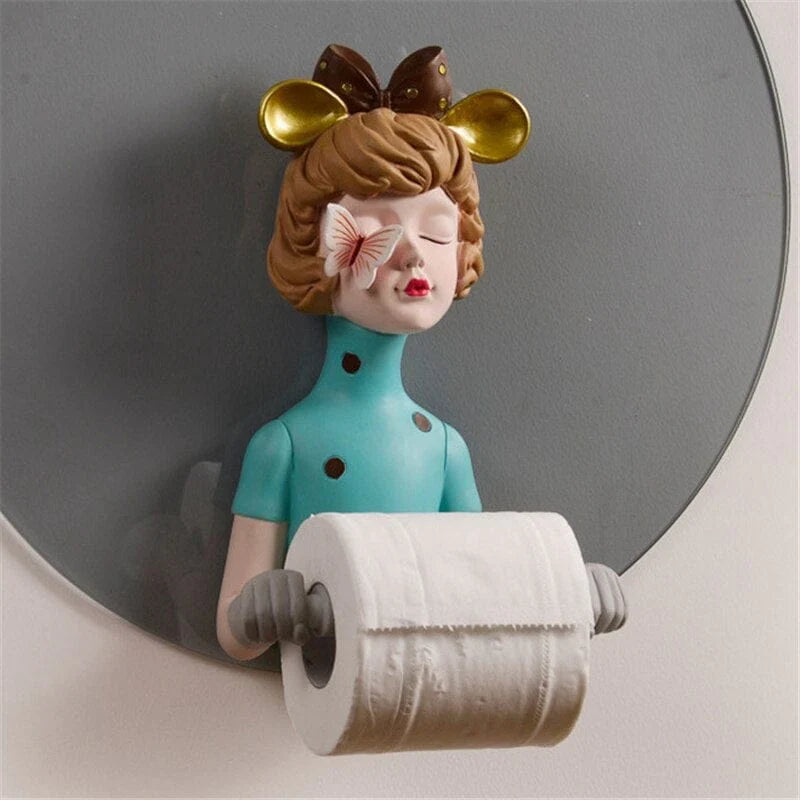 Toilettenpapierhalter mit Schmetterlings-Mädchen