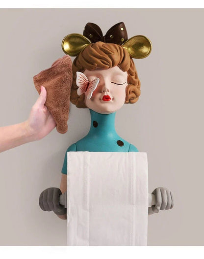 Butterfly Girl Toilet Paper Holder