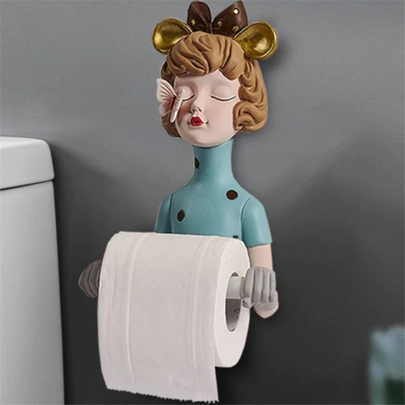 Porte-papier toilette papillon fille