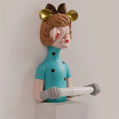 Butterfly Girl Toilet Paper Holder