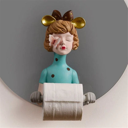 Butterfly Girl Toilet Paper Holder